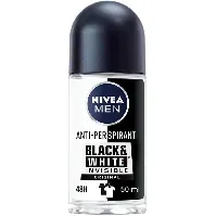 Bilde av Nivea MEN Invisible Black & White Roll-On Deodorant - 50 ml Hudpleie - Kroppspleie - Deodorant - Damedeodorant