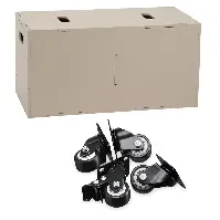 Bilde av Nofred - Cube Long Storage Bench Beige + Nofred - Wheels For The Cube - Baby og barn