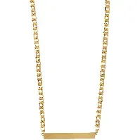 Bilde av Orelia Flat Curb Bar Necklace Pale Gold Accessories - Smykker - Halskjeder