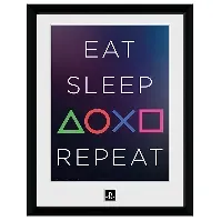 Bilde av PLAYSTATION - Framed print "Eat Sleep Repeat" (30x40) - Fan-shop