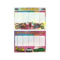 Bilde av POLSYR Leksjonsplan D med biler og motorsykler-tema Papir & Emballasje - Kalendere & notatbøker - Kalendere