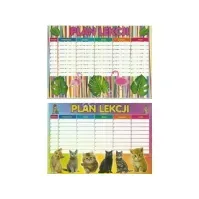 Bilde av POLSYR Leksjonsplan D med flamingo- og kattemotiv Papir & Emballasje - Kalendere & notatbøker - Kalendere