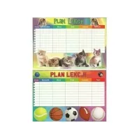 Bilde av POLSYR Leksjonsplan POLSYR A4 25 ark. - katter/sport Papir & Emballasje - Kalendere & notatbøker - Kalendere