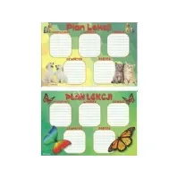 Bilde av POLSYR Selvklebende timeplan M med sommerfugl- og hundemotiv Papir & Emballasje - Kalendere & notatbøker - Kalendere