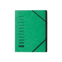 Bilde av Pagna Office - Klassifikasjonsmappe - 12 rom - 12 deler - bokryggbredde: 5 mm - for A4 - med fliker - grønn Arkivering - Elastikmapper & Chartekker - Sortering av mapper