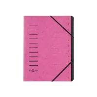 Bilde av Pagna Office - Klassifikasjonsmappe - 12 rom - 12 deler - for A4 - med fliker - mørk rosa Arkivering - Elastikmapper & Chartekker - Sortering av mapper