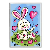 Bilde av Paint By Numbers Bunny In Love Strikking, pynt, garn og strikkeoppskrifter