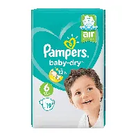 Bilde av Pampers - Baby Dry Nappies Size 6 19 Pcs - Baby og barn