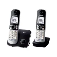 Bilde av Panasonic KX-TG6812 - Trådløs telefon med opkalds-ID - DECT\GAP - sort + ekstra telefonrør - Engelsk brugervejledning Tele & GPS - Fastnett & IP telefoner - Trådløse telefoner