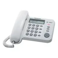 Bilde av Panasonic KX-TS560FXW - Telefon med ledning med anrops-ID/samtale venter - hvit Tele & GPS - Fastnett & IP telefoner - Alle fastnett telefoner