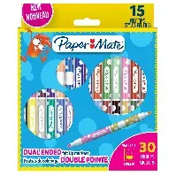 Bilde av Paper Mate - Children's Colouring Twin Tip Felt Tip Pens 15-Blister (2180804) - Leker