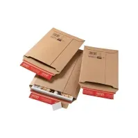 Bilde av Papkonvolut ColomPac, 150 x 250 x 50 mm, brun, pakke a 20 stk. Papir & Emballasje - Konvolutter og poser - Fraktposer