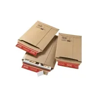 Bilde av Papkonvolut ColomPac, B5, 185 x 270 x 50 mm, brun, pakke a 20 stk. Papir & Emballasje - Konvolutter og poser - Fraktposer