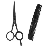 Bilde av Parsa - Beauty Men Hair&Beard Scissor + Parsa - Beauty Men Styling Comb Black - Helse og personlig pleie