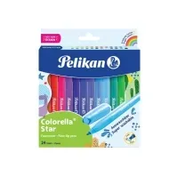 Bilde av Pelikan 822312, 24 farger, Assorterte farger, Projektil spiss, 0,6 mm, Assorterte farger, 24 stykker Skriveredskaper - Fiberpenner & Finelinere - Fine linjer
