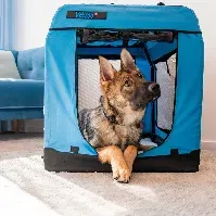 Bilde av PetEasy x VetZoo Transportbur Blå (XL) Hund - Hundebur - Transportbur
