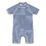 Bilde av Petit Piao Badedrakt UV50+ Striped Moonlight Blue/Offwhite - Babyklær