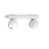 Bilde av Philips Hue Buckram spotter i tak, 2 spotter, hvit Spotlampe