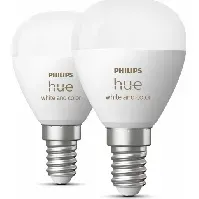 Bilde av Philips Hue White Color Ambiance E14 kronepære, 2-pak Lamper &amp; el > Lyskilder