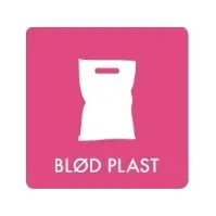 Bilde av Piktogram, blød plast, 12 x 12 cm, pink Rengjøring - Avfaldshåndtering - Bøtter & tilbehør
