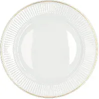Bilde av Pillivuyt Plissé tallerken 22 cm, hvit/gull Plate