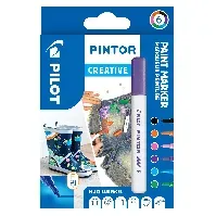 Bilde av Pilot - Pintor Creative Marker box with 6 classic colors (Fine tip) - Leker