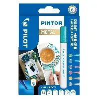 Bilde av Pilot - Pintor Marker Fine Metal Mix 6 colors (Fine Tip) - Leker