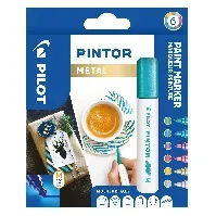 Bilde av Pilot - Pintor Marker Medium Metal Mix 6 colors (Medium Tip) - Leker