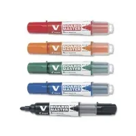 Bilde av Pilot V Board Master Begreen - Markeringspenn - for whiteboard - svart, rød, blå, grønn, oransje - fargestoffbasert blekk - 2.3 mm - medium (en pakke 5) Skriveredskaper - Markør - Whiteboardmarkør