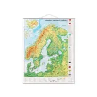 Bilde av Plakat Skandinavienskort 97x67 cm (rullet) Papir & Emballasje - Kart & plakater - Atlas og Kart
