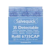 Bilde av Plaster Salvequick 35 Blue Detectable pakke a 6 sæt Klær og beskyttelse - Sikkerhetsutsyr - Førstehjelp