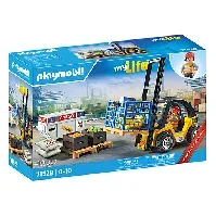 Bilde av Playmobil - Forklift truck with cargo (71528) - Leker