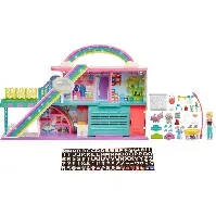 Bilde av Polly Pocket Adventures Rainbow Mall Polly Pocket Dollhouse lekesett HHX78 Figurer