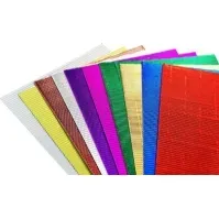 Bilde av Polsirhurt Metallic bølgepapp A4, blanding av 10 farger Papir & Emballasje - Farget papir - A4 farget papir