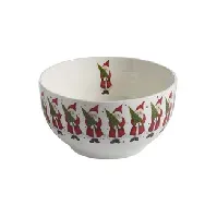 Bilde av Porselensskål med trykt julemotiv Julefred Strikking, pynt, garn og strikkeoppskrifter