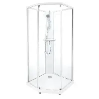 Bilde av Porsgrund Showerama 10-5 Classic Dusjkabinett Hvit Matt / 80x90cm Klart Glass Dusjkabinett