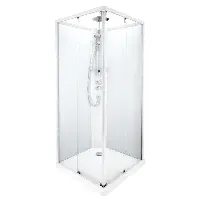 Bilde av Porsgrund Showerama 10-5 F Dusjkabinett - Firkantet Hvit Matt / 90x90cm Frostet Glass Dusjkabinett