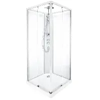 Bilde av Porsgrund Showerama 10-5 F Dusjkabinett - Firkantet Hvit Matt / 90x90cm Klart Glass Dusjkabinett