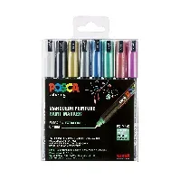 Bilde av Posca - PC1MR - Extra Fine Tip Pen - Metallic Colors, 8 pc - Leker