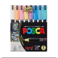 Bilde av Posca - PC1MR - Extra Fine Tip Pen - Soft Colors, 8 pc - Leker