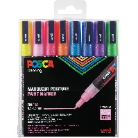 Bilde av Posca - PC3M - Fine Tip Pen - Sparkling Colors, 8 pc - Leker