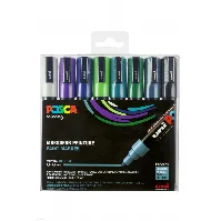 Bilde av Posca - PC5M - Medium Tip Pen - Cool colors, 8 pc - Leker