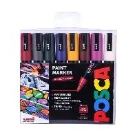 Bilde av Posca - PC5M - Medium Tip Pen - Deep colors, 8 pc - Leker