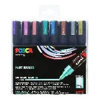 Bilde av Posca - PC5M - Medium Tip Pen - Metallic colors, 8 pc - Leker