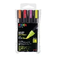 Bilde av Posca - PC5M - Medium Tip Pen - Neon colors, 4 pc - Leker