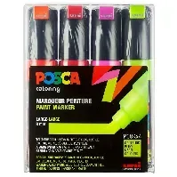 Bilde av Posca - PC8K - Broad Tip Pen - Neon colors, 4 pc - Leker
