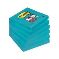 Bilde av Post-it-klistrelapper POST-IT Super Sticky (654-6SS-EB), 76x76 mm, 1x90 ark, blå Skriveredskaper - Markør - Øvrige markør
