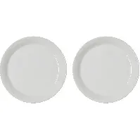 Bilde av PotteryJo DAGA middagstallerken, Ø25, white, 2 stk Tallerken