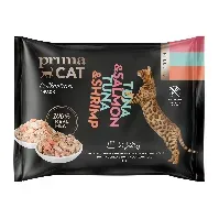 Bilde av PrimaCat Tuna & Shrimp / Tuna & Salmon in Jelly (4x50 g) Katt - Kattemat - Våtfôr