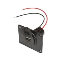 Bilde av ProCar Power USB stikdåse med monteringsplade og dæksel Tilladt belastning strøm maks.=3 A Passer til (detaljer) USB-A Stikdåse 12 V til 5 V, 24 V til 5 V Bilpleie & Bilutstyr - Interiørutstyr - Annet interiørutstyr